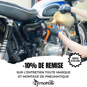 Jusqu’au 1er février 2026, bénéficiez de 10 % de remise : sur l’entretien toutes marques ou sur le remplacement de pneumatiques !